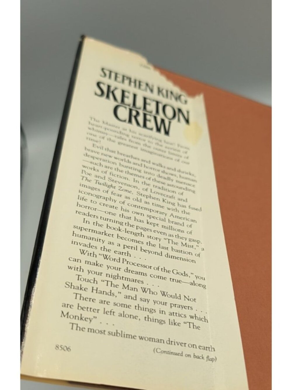 Stephen King SKELETON CREW First Edition First Printing Hardcover 1985 Putnam DJ - Picture 8 of 13
